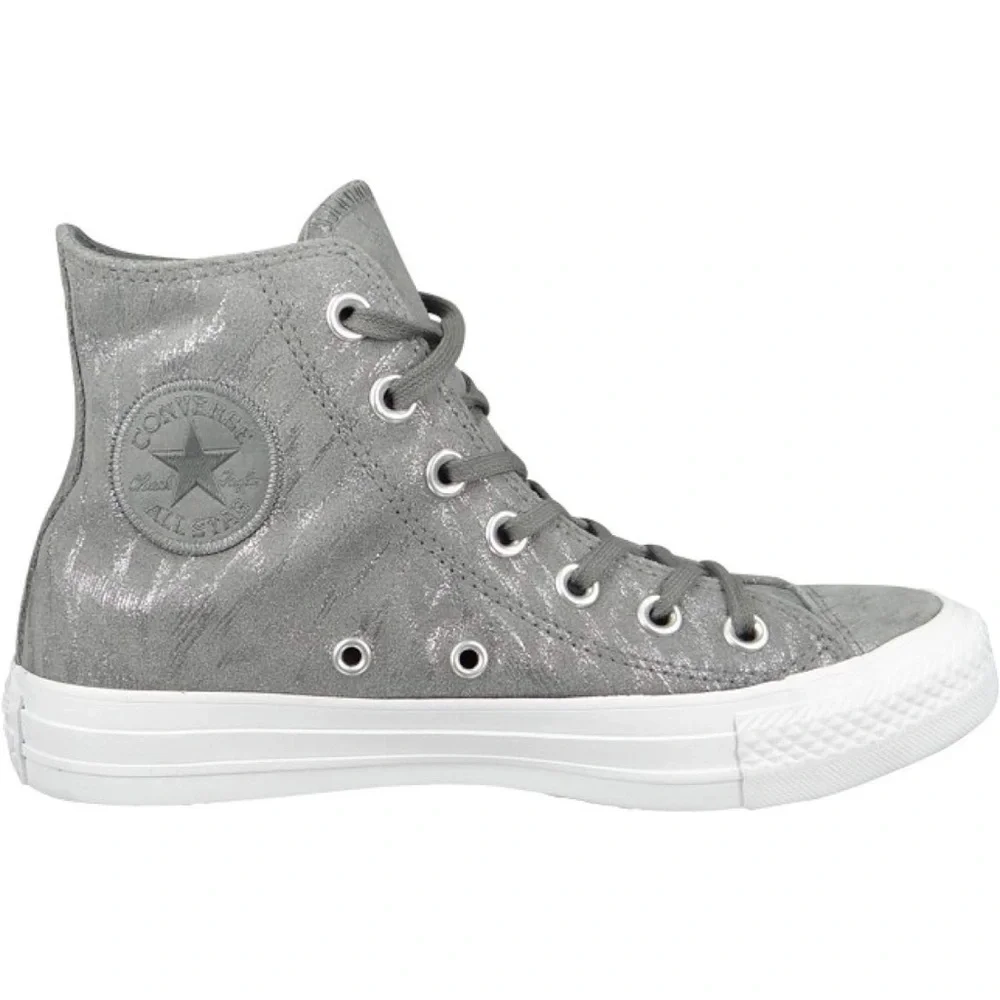 Converse Gray Shiny High-Top Athletic Sneakers